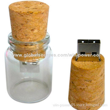 Promotional USB Drives, Shape of Reagent Bottle, Plug-and-play Function, Made of Glass and PlasticNew